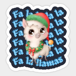 CHRISTMAS LLAMA Sticker